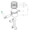 Billede af Krydspind stempel, Yanmar YSE8, YSB8, YSM8, SB8, 2QM15